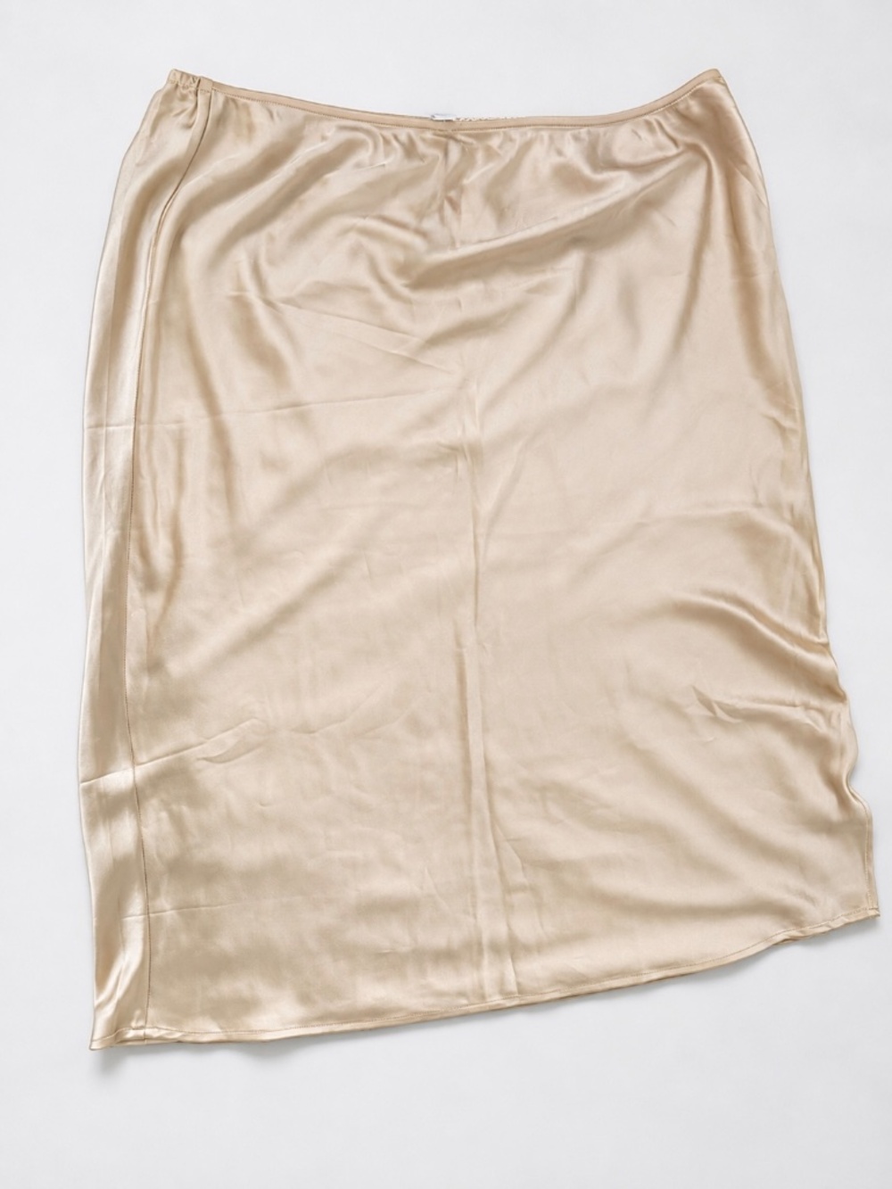 Old Navy satin midi skirt in champagne beige - Picture 4 of 7